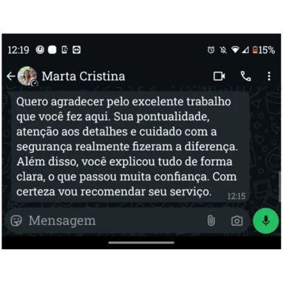 Depoimento de clientes que fizeram um serviço com eletricista na ilha do governador