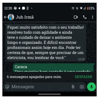 Depoimento de pessoas para o eletricista em botafogo